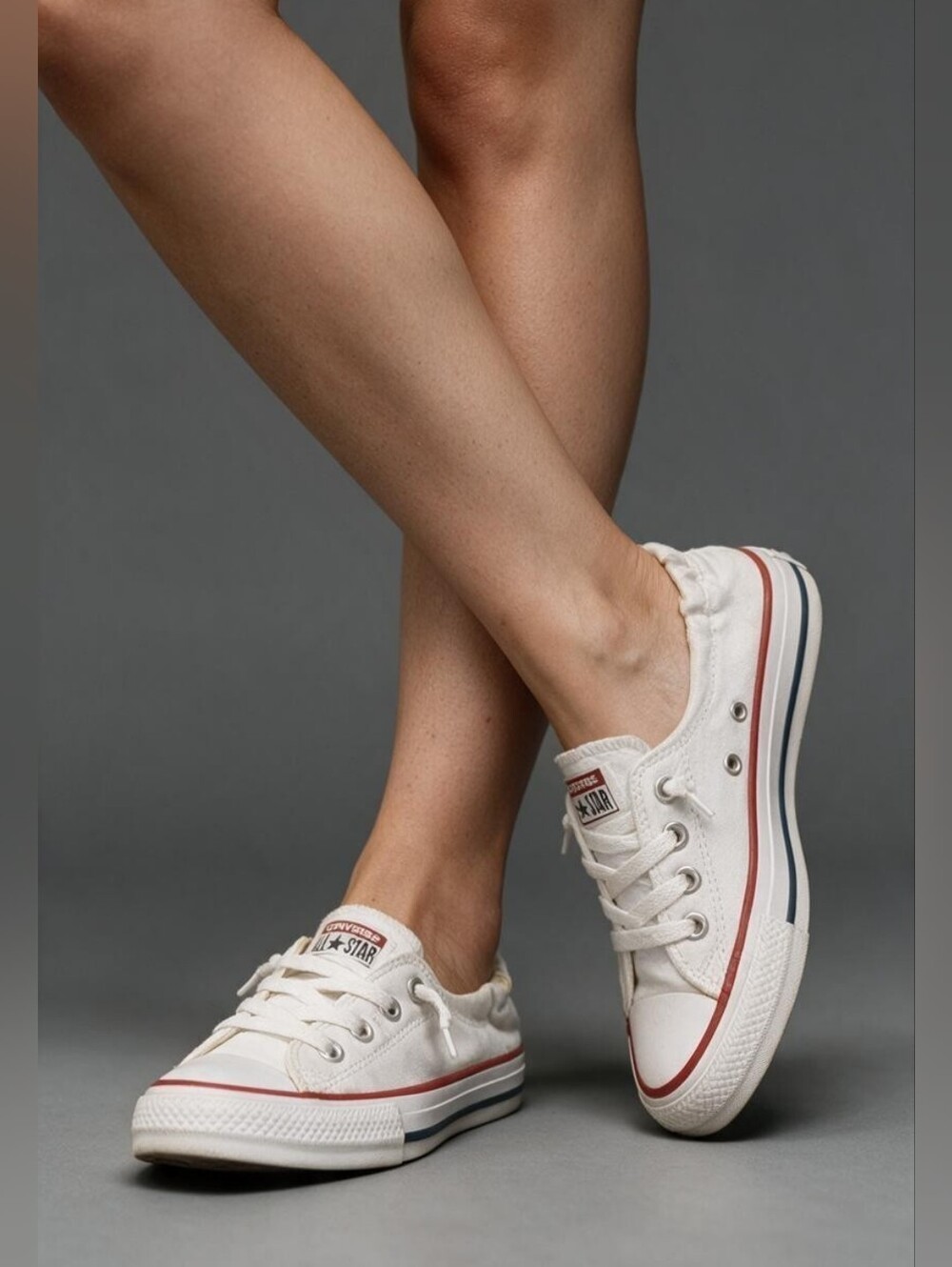 CONVERSE ALL STAR WOMEN'S SIZE 10 Shoreline Sneakers Off White/Cream 537084F